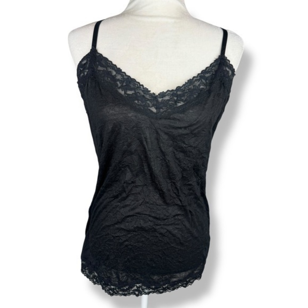 Vintage Y2K 2000s Black Cami Womens Size 1X Indie Sleaze Mall Goth Grunge USA